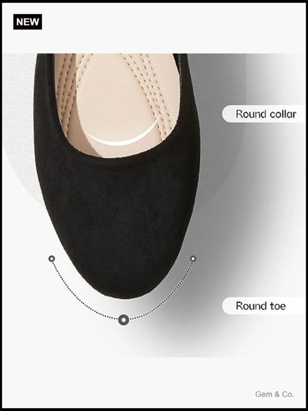 Round Toe Ballet Flats with Memory Foam Insole